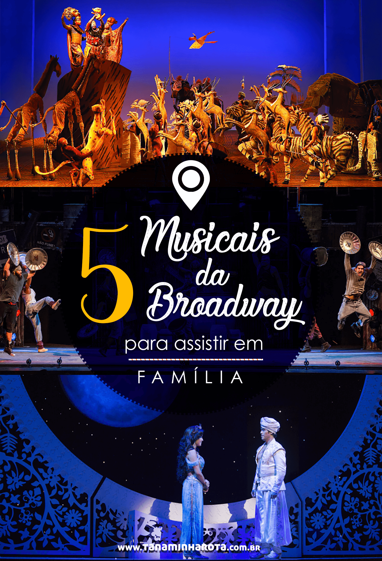 Vai visitar Nova York com a família e quer assistir a um musical da Broadway? Então leia esse post e veja sugestões de 5 espetáculos que vão agradar todas as idades! #broadway #novayork #estadosunidos #viagem #musical
